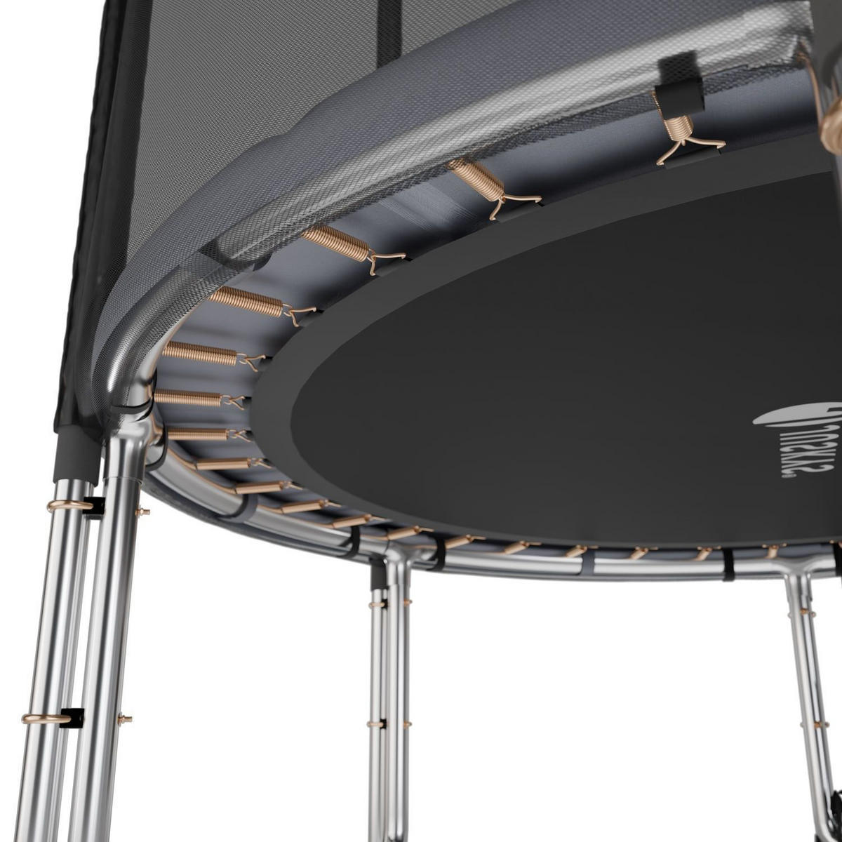 TRAMPOLIN JumpMaster L 305cm schwarz - Schwarz, Metall (305/305cm) - Juskys