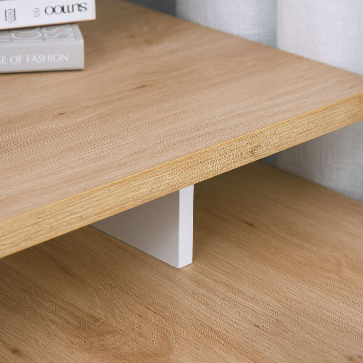 ECKSCHREIBTISCH Weiß und Holzoptik modulbar mit Schublade und Schrank 140/117/76 cm - Weiß, Holz (117/140/76cm) - PANGIVO