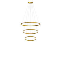 LED-HÄNGELAMPE 3er Ring Gold Ø 100 | 80 | 60cm - Goldfarben, Metall (1.3/100/3.3cm) - s.luce