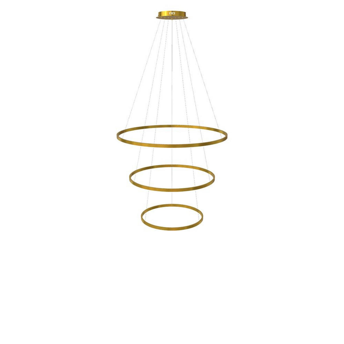 LED-HÄNGELAMPE 3er Ring Gold Ø 100 | 80 | 60cm - Goldfarben, Metall (1.3/100/3.3cm) - s.luce