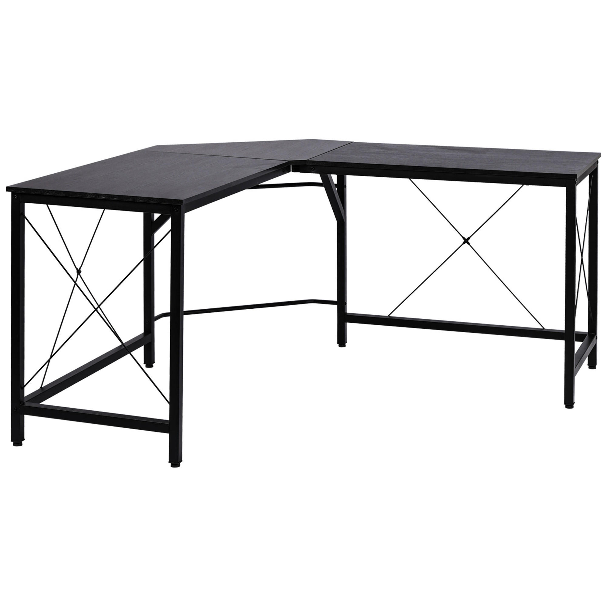 ECKSCHREIBTISCH Schwarz - Schwarz, Holz (150/150/76cm) - Jamb