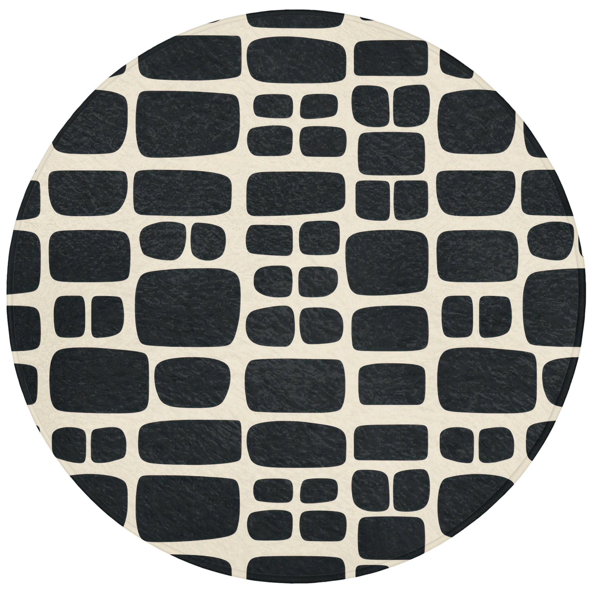 OnlyWow KOUPELNOVÁ PŘEDLOŽKA Moderní - organické - černé 70x70 cm