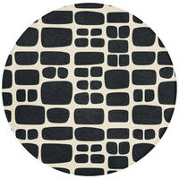 KOUPELNOVÁ PŘEDLOŽKA Moderní - organické - černé 70x70 cm - antracitová, textil/plast (70/70cm)