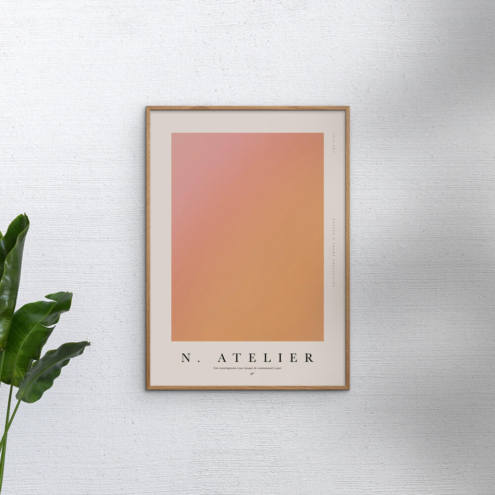 POSTER mit Rahmen Poster & Frame - Collection - N. Atelier | Poster & Frame 002 - Eichefarben/Orange, Holz/Papier (70/100cm) - Poster&Frame