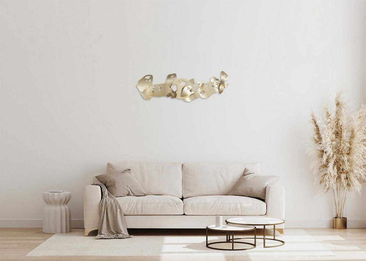 WANDDEKO Silber 120/44 cm - Silberfarben, Metall (3.3/44/5cm) - KUNSTLOFT