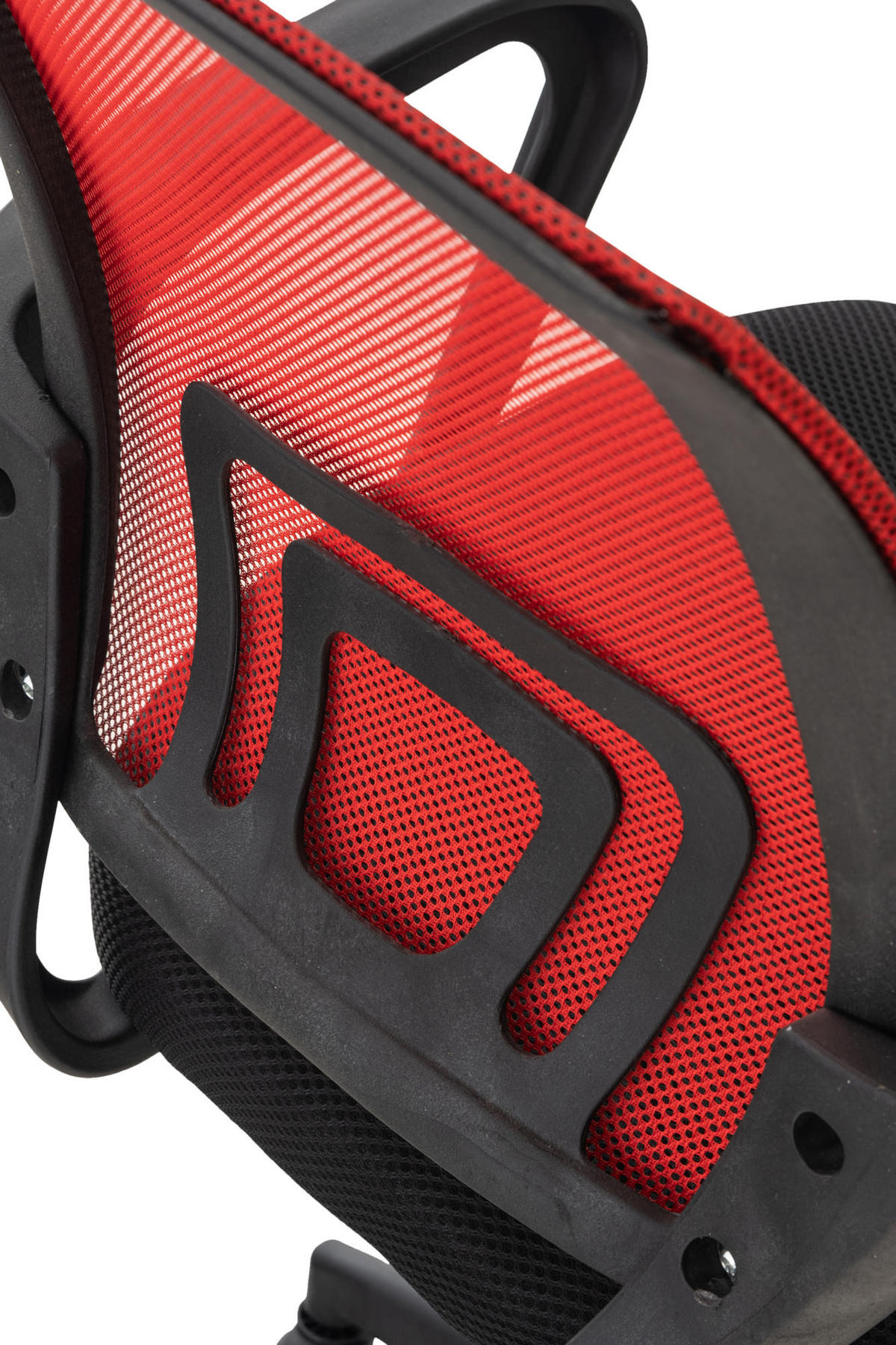 DREHSTUHL Microfaser rot - Rot/Schwarz, Kunststoff/Textil (62/84/50cm) - CLP