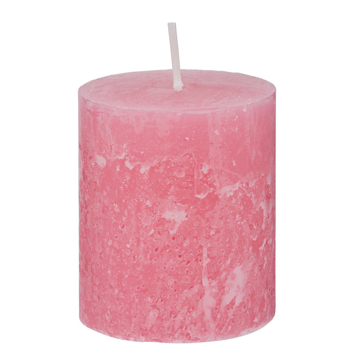 STUMPENKERZE (12er-Set) Rustic Ø6,8 x 13 cm - Pink, Paraffin (7/8/7cm) - Butlers