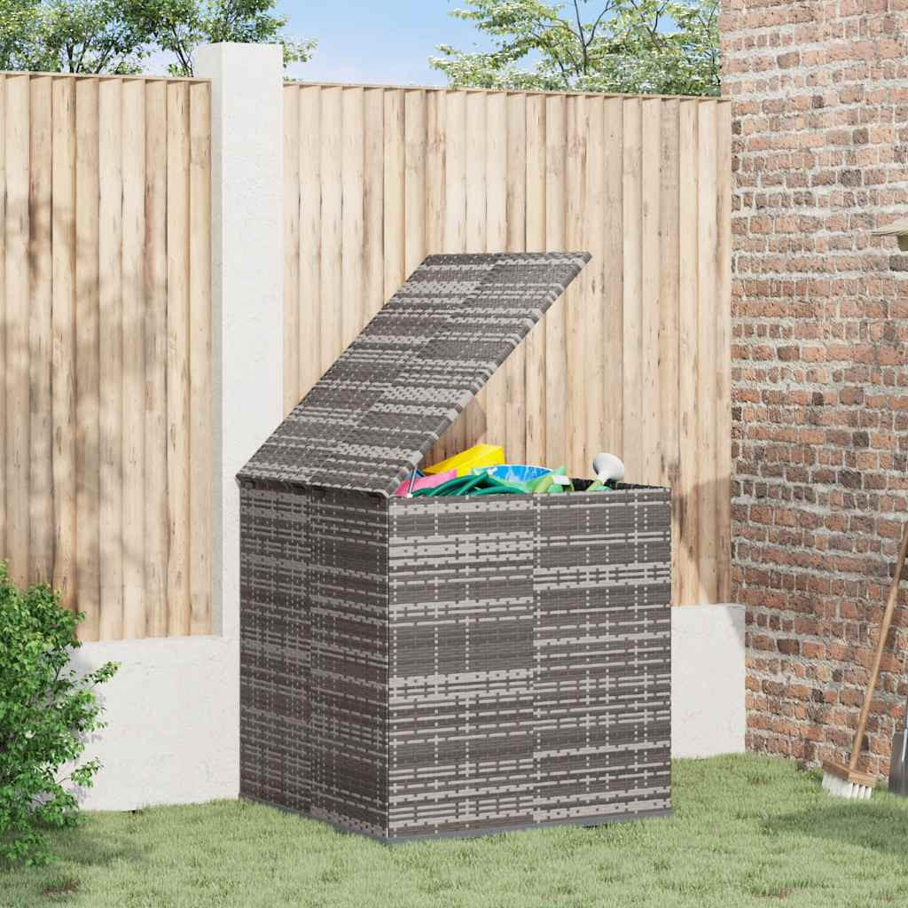 GARTEN-KISSENBOX PE Rattan 100x97,5x104 cm Grau - Grau, Kunststoff (100/104/97.5cm) - furnicato