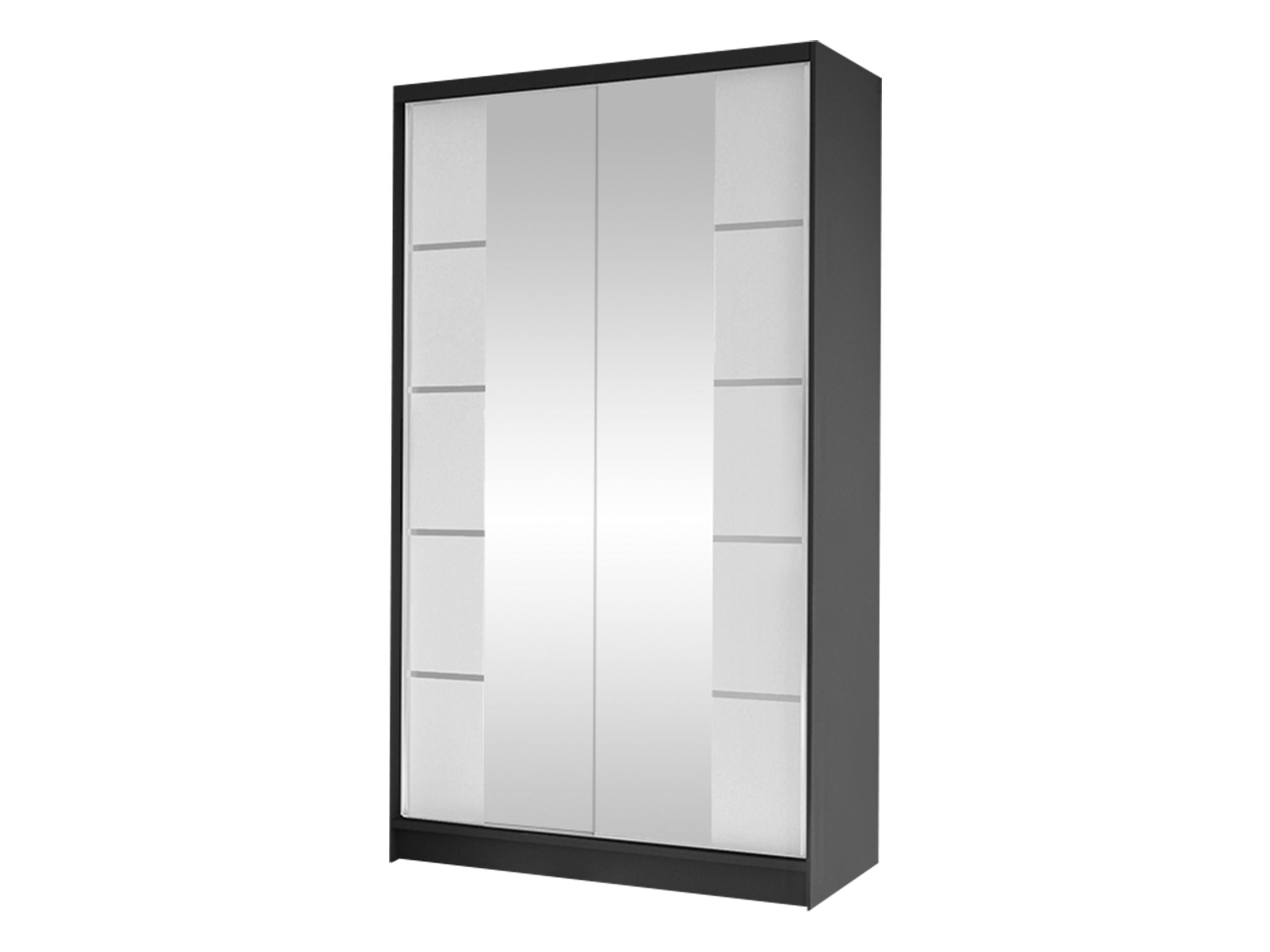 SCHWEBETÜRENSCHRANK Diego V - Schwarz/Weiß, Holzwerkstoff/Metall (100/200/58cm) - MIRJAN24