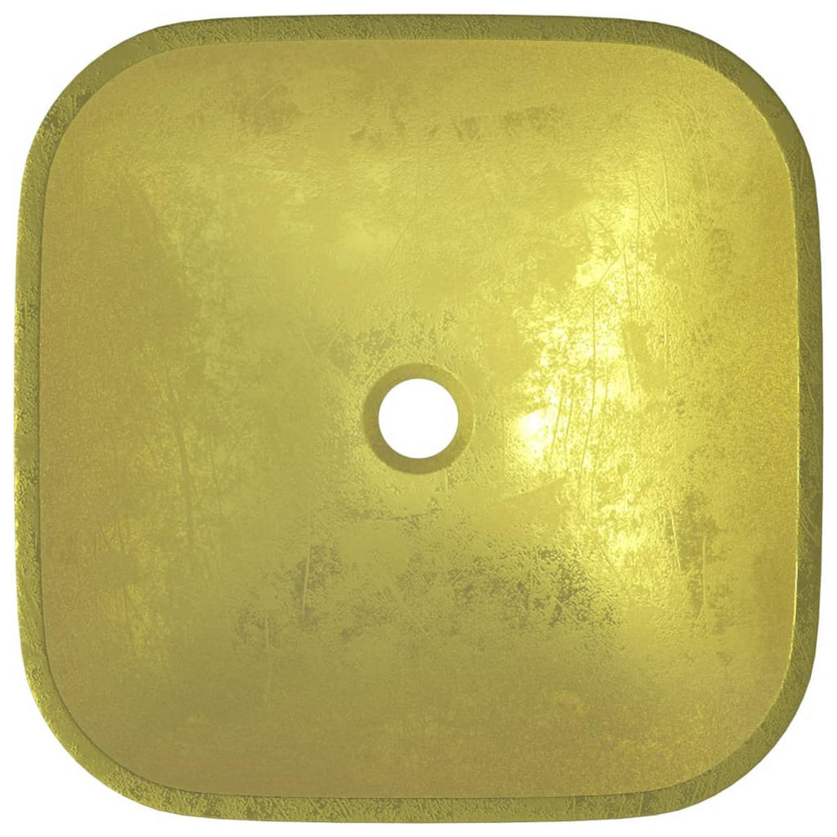 WASCHBECKEN Leach 42/42/14 cm - Goldfarben, Glas (42/14/42cm) - Nettlife