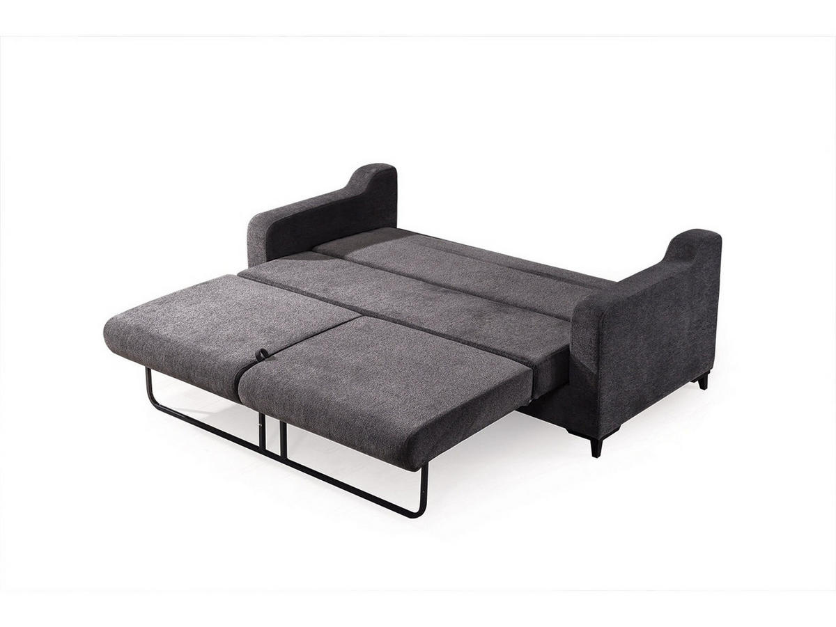 SOFA Transforma 2-Sitzer Webstoff Anthrazit - Anthrazit, Holz/Textil (170/80/100cm) - Villa Möbel
