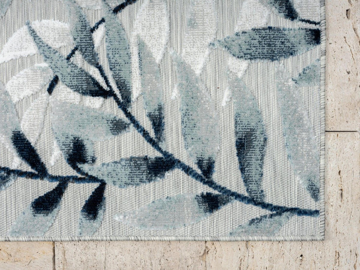 OUTDOORTEPPICH Laurel II Blaugrau,Hellgrau,Anthrazit 80/150 cm - Blaugrau, Textil (80/150cm) - My-Rug