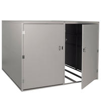 4ER-FAHRRADGARAGE L56C rechteckig Hellgrau - Hellgrau, Metall (222/160/208cm) - MCW