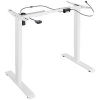 TISCHGESTELL Yannick,85 - 129 x 65 x 71 - 121 cm,weiß - Weiß, Metall (129/65/121cm) - tectake