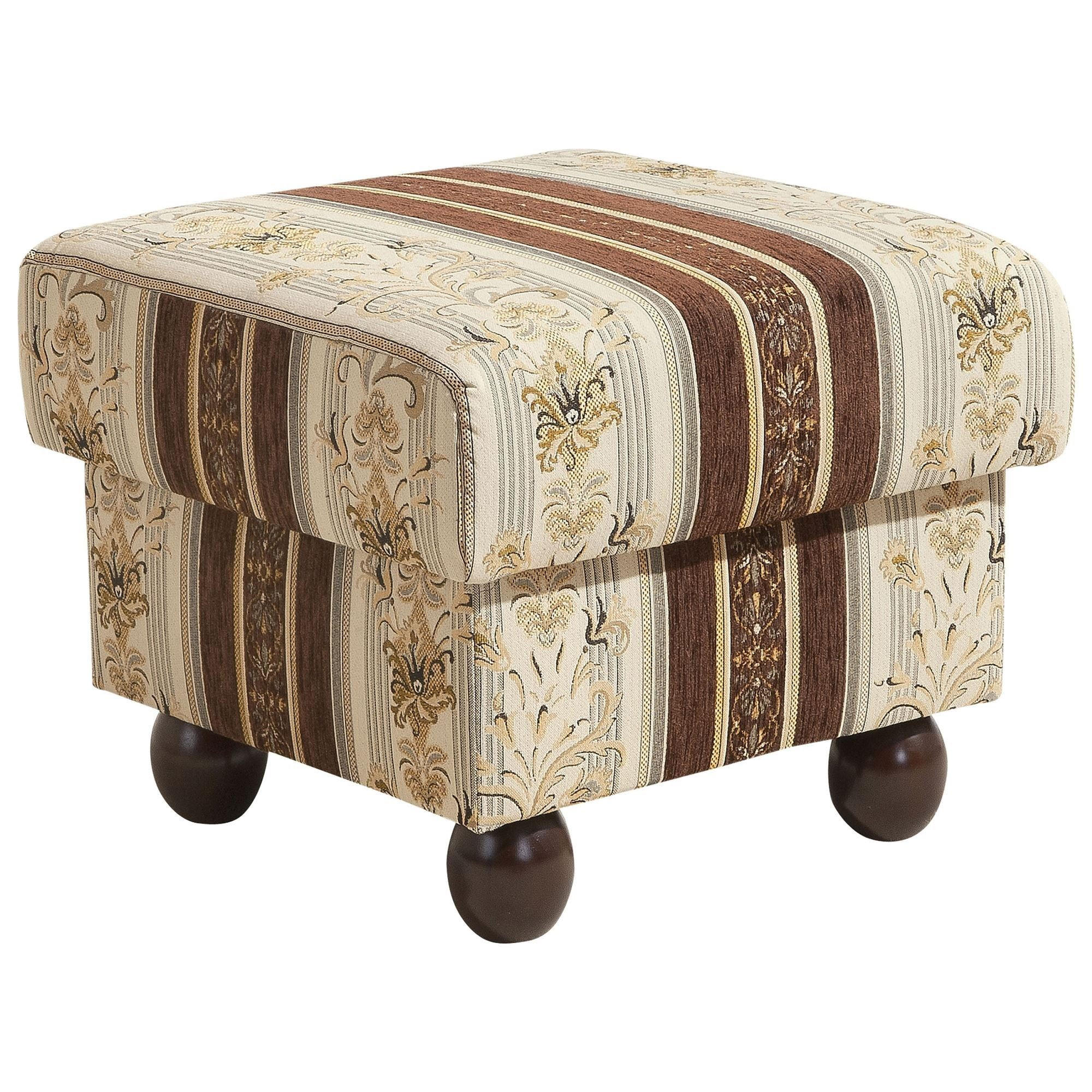 HOCKER Kasha Bezug Chenille Buche nussbaum dunkel / braun - Wengefarben/Braun, Kunststoff (54/48/54cm) - 58aufmkessel