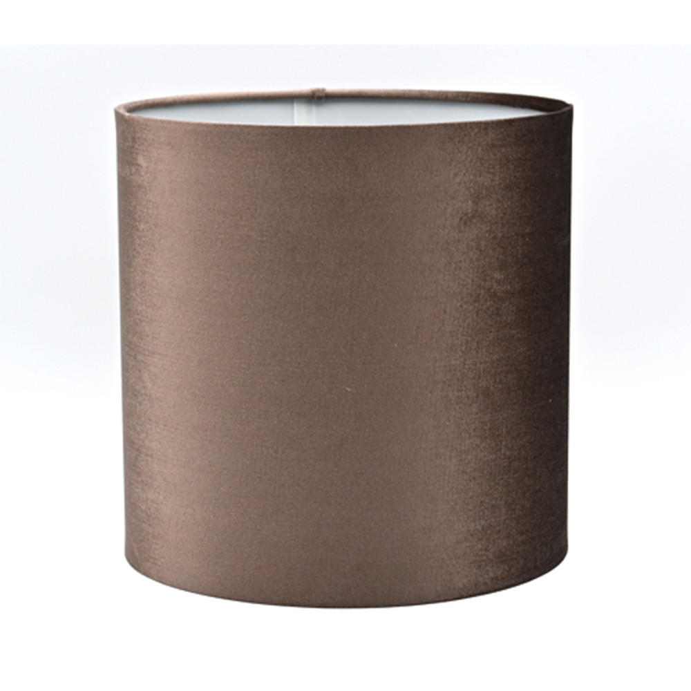 LAMPENSCHIRM Ø26x25,5 cm, Samt, Braun - Braun, Textil (26/26/25.5cm) - dasmöbelwerk