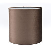 LAMPENSCHIRM Ø26x25,5 cm, Samt, Braun - Braun, Textil (26/26/25.5cm) - dasmöbelwerk