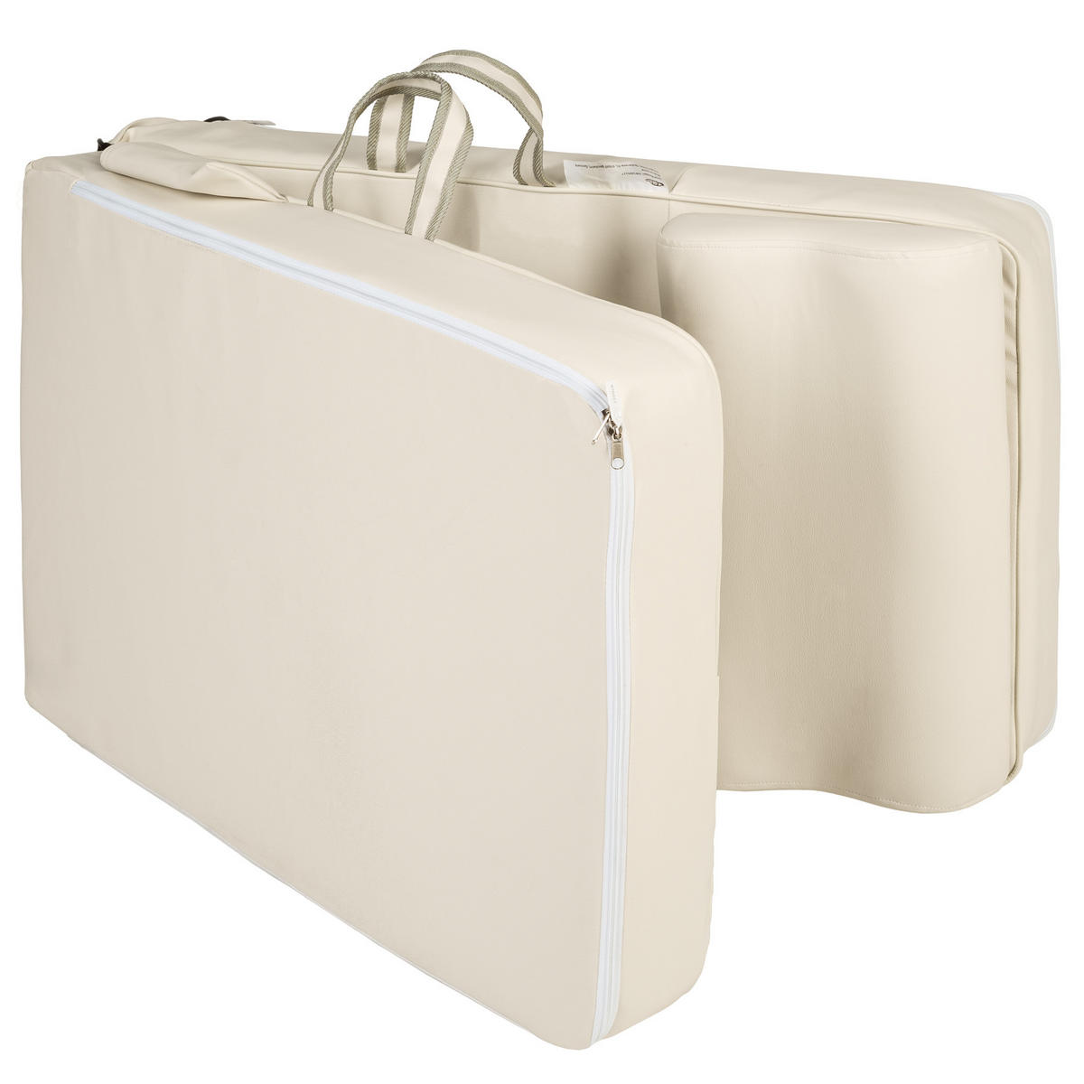 SHIATSU-MASSAGEMATRATZE ,186,5 x 60 x 11 cm,beige - Beige, Textil (60/11/186.5cm) - tectake