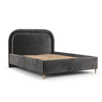 POLSTERBETT Zoya 120/200 cm Anthrazit im Lotta Stoff - Anthrazit/Naturfarben, Holz/Holzwerkstoff (120/200cm) - AltaBeds