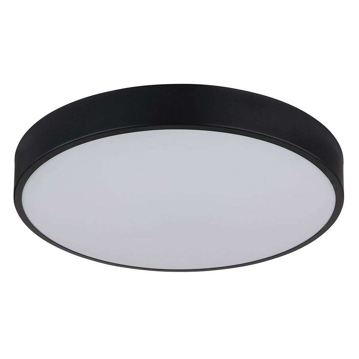 DECKENLEUCHTE LED Metall Schwarz matt CCT - Schwarz, Metall (37.8/37.8/7cm) - Globo Lighting
