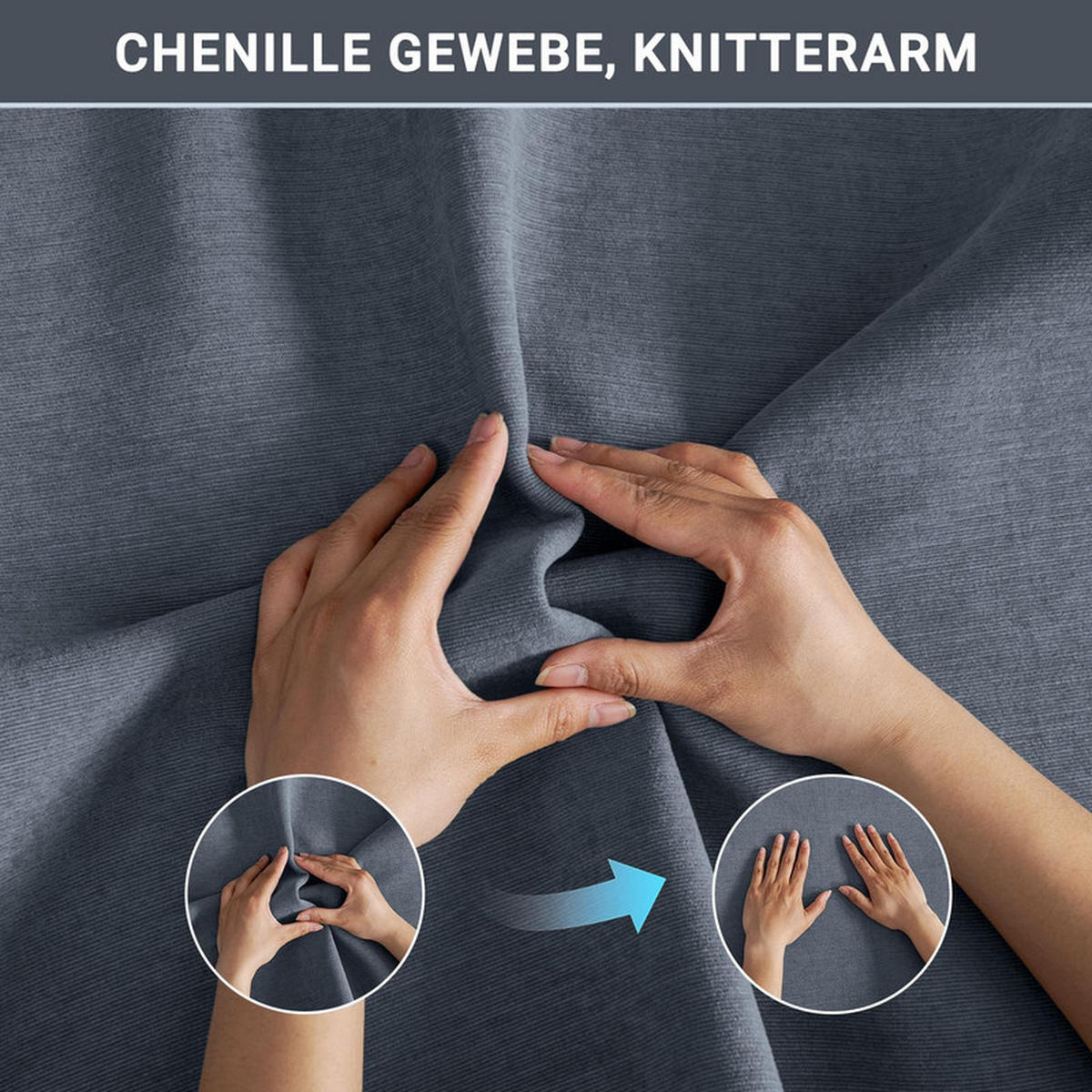 SOFAÜBERWURF Blaugrau 1 Stück - Blaugrau, Textil (70/70cm) - Coonoor