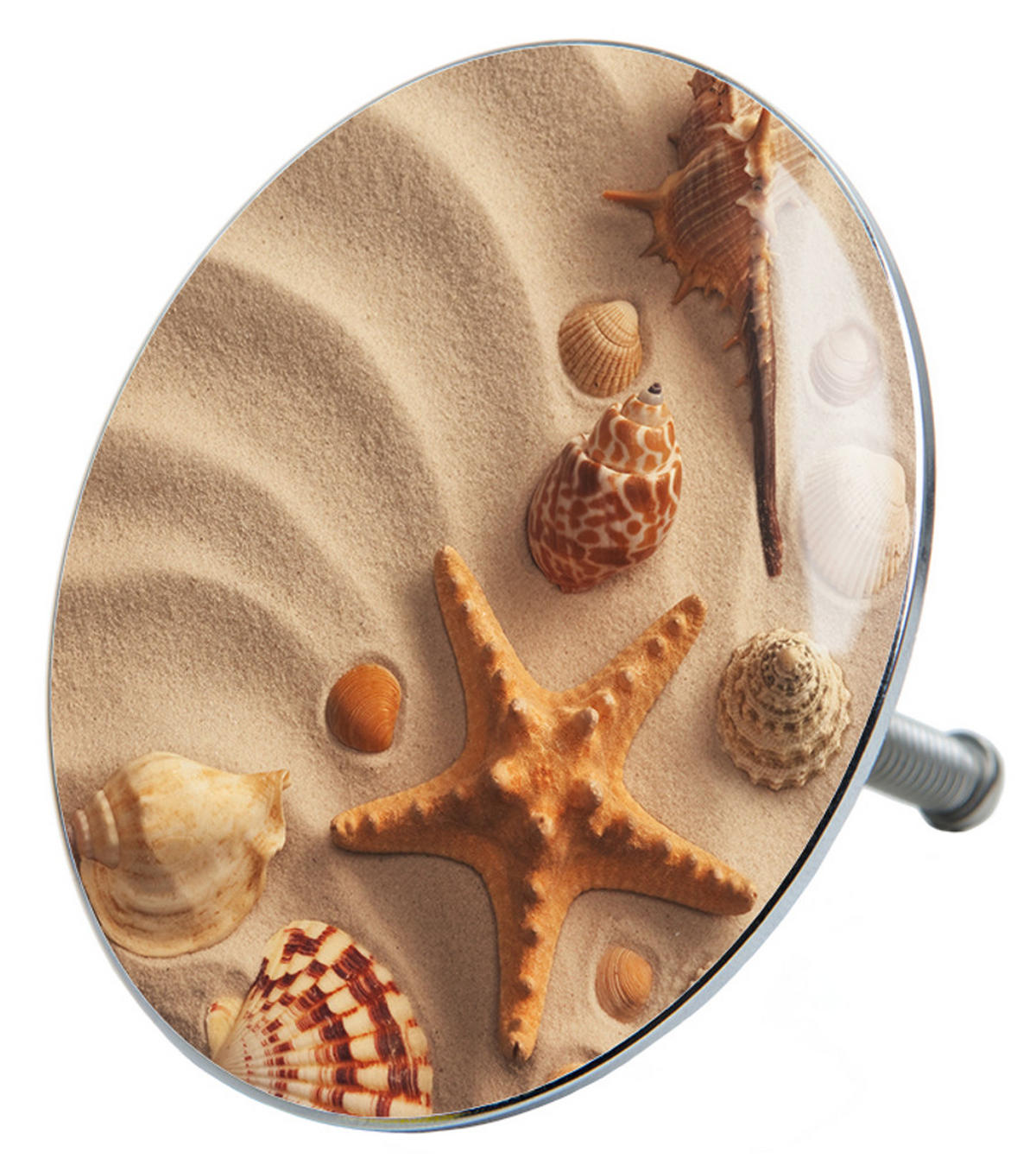 BADEWANNENSTÖPSEL Sanibel - Beige, Metall (8/10/10cm) - Sanilo