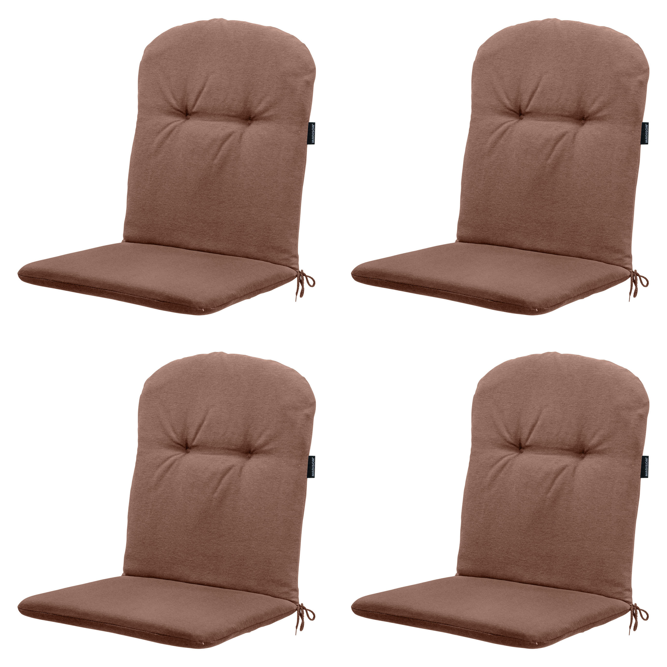 GARTENSTUHLKISSEN Panama - Braun - 96/45/3,5 cm - 4er-Set - Braun, Textil (45/3/96cm) - Madison