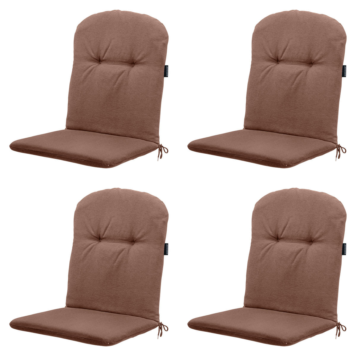GARTENSTUHLKISSEN Panama - Braun - 96/45/3,5 cm - 4er-Set - Braun, Textil (45/3/96cm) - Madison
