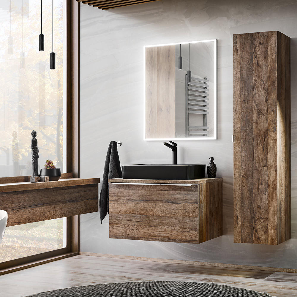 Lomado Badmöbel-Set Braun 135x200x46 cm