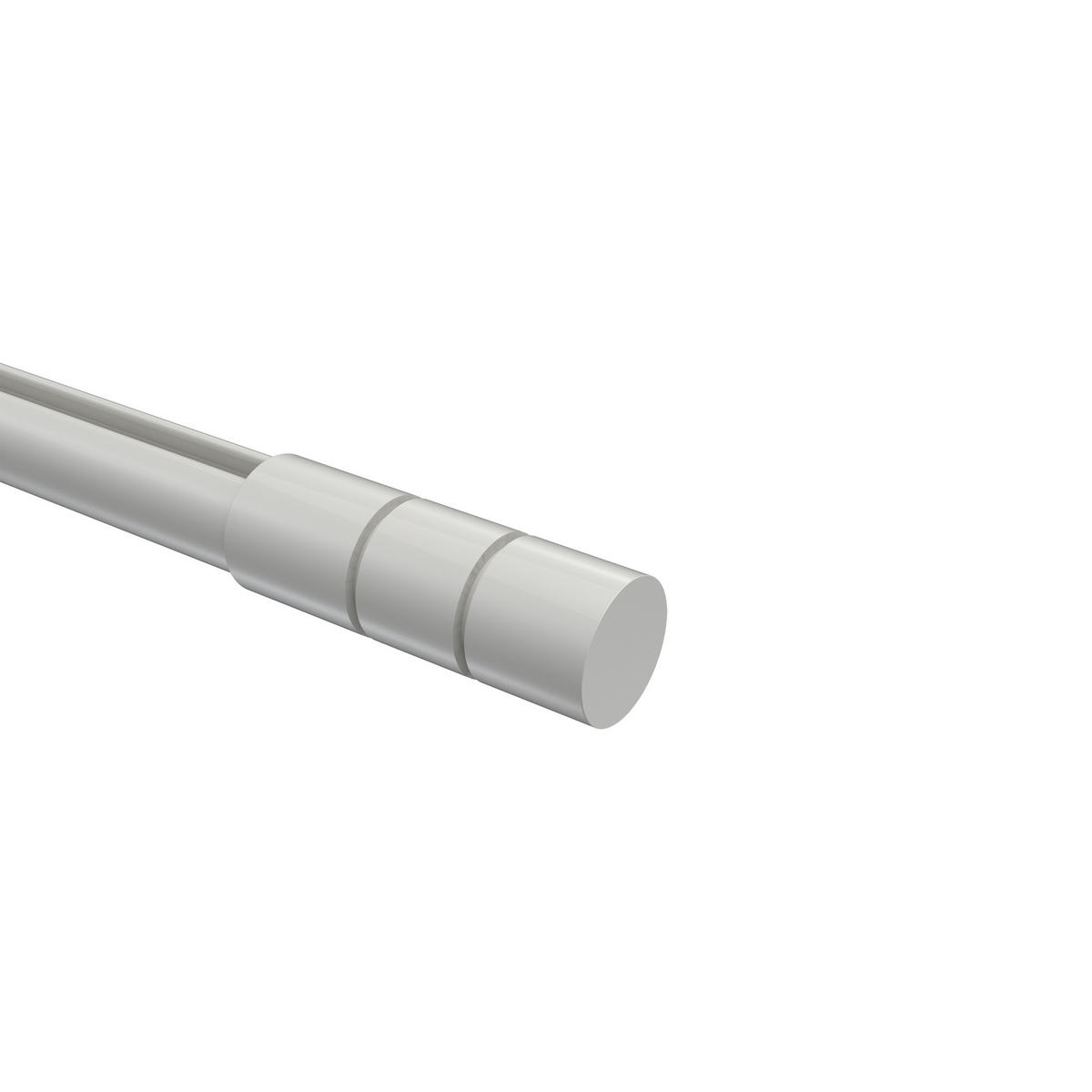 ENDSTÜCKE FÜR GARDINENSTANGEN 20 mm Ø, Elanto Weiß, Packung 2 Stück - Weiß, Metall (6.4/2.4/2.4cm) - INTERDECO