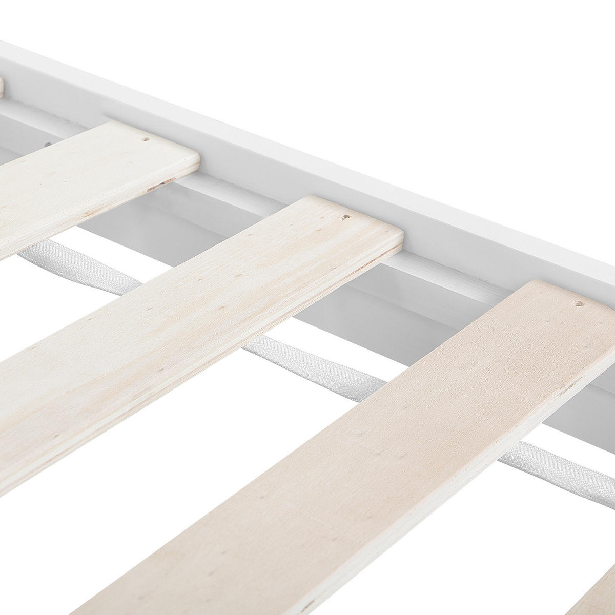 HOLZBETT 90/200cm Weiß Florac - Weiß, Holz (90/200cm) - Beliani