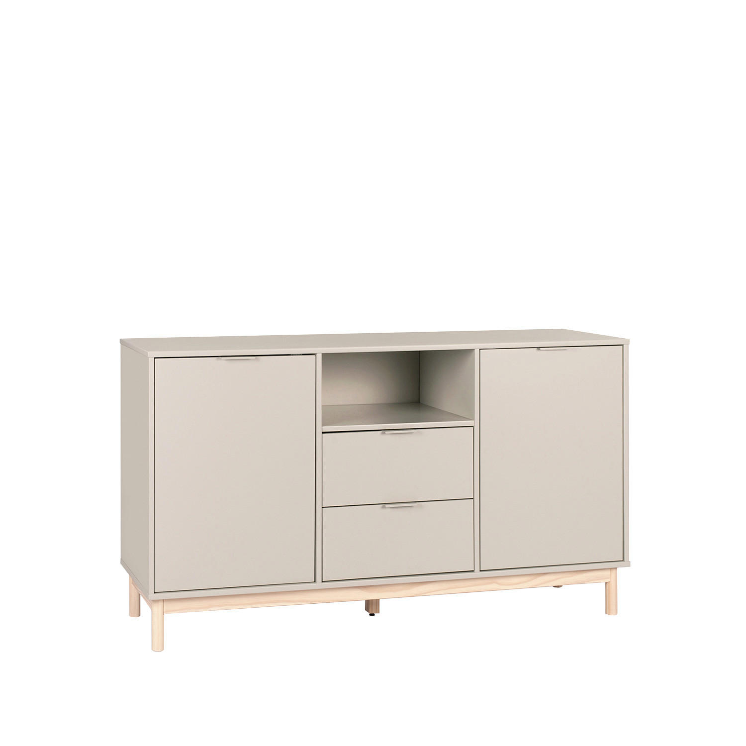 ANRICHTE NIEDRIGE Elian Grau 150 cm x 78 cm - Grau, Holzwerkstoff (150/78/38cm) - Klast Home