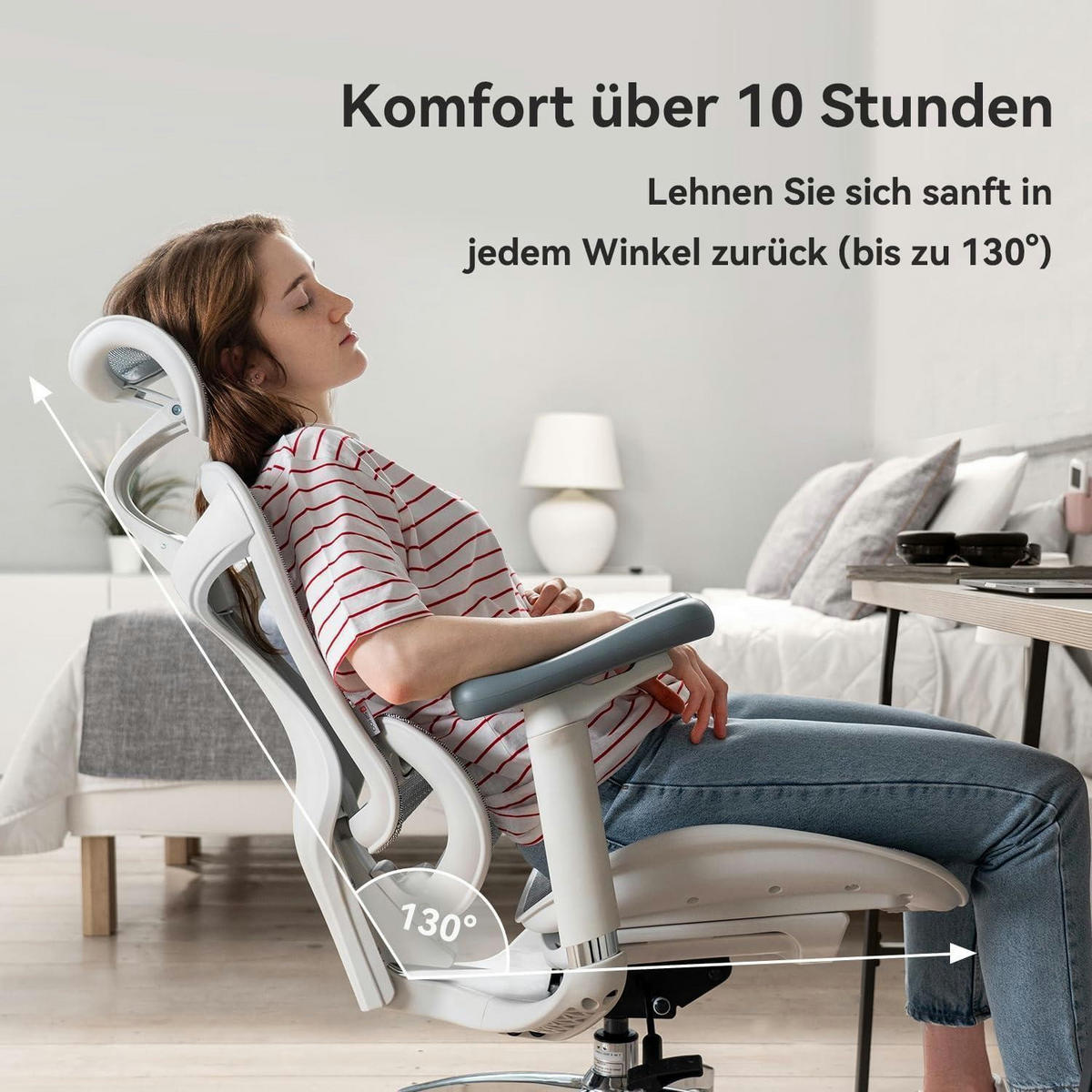 BÜROSTUHL Doro C300 Ergonomisch Weiß - Grau, Textil (75/65/117cm)