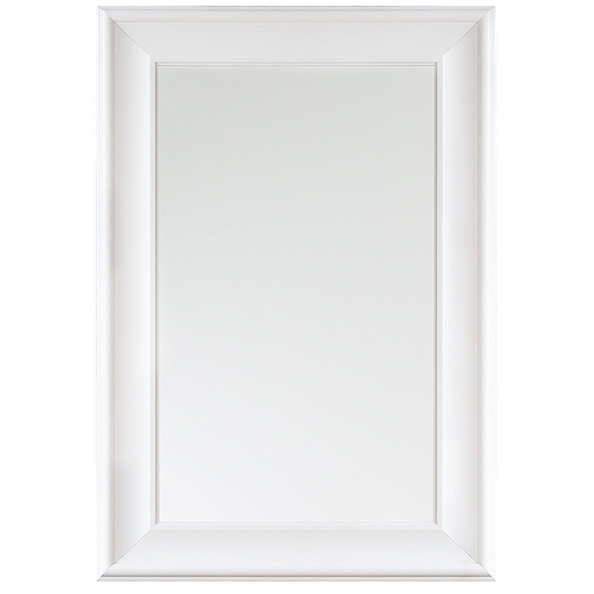 OGLINDĂ DE PERETE albă dreptunghiulară 60/90 cm Lunel