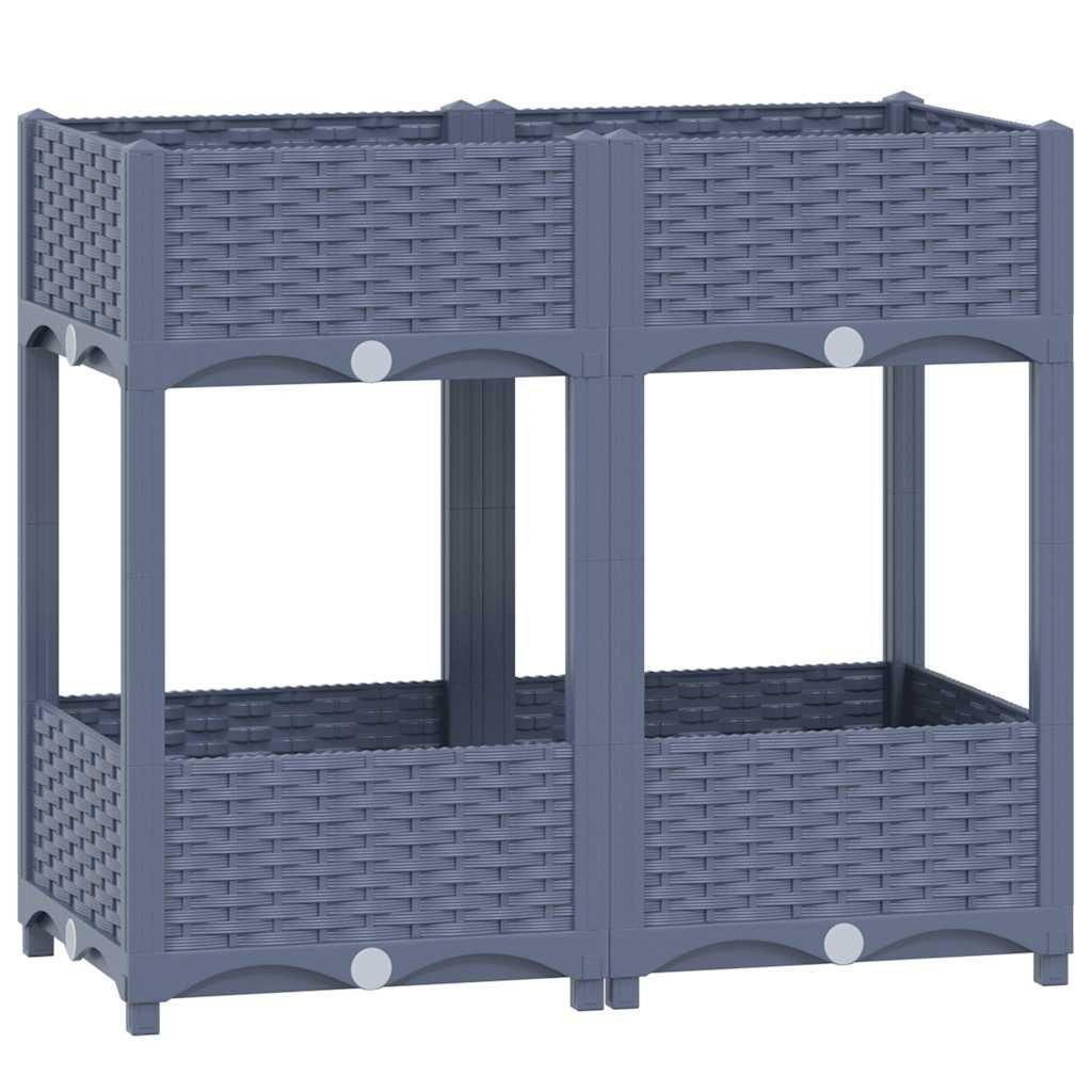 HOCHBEET 80/40/71 Cm Polypropylen - Blau, Kunststoff (80/71/40cm) - vidaXL
