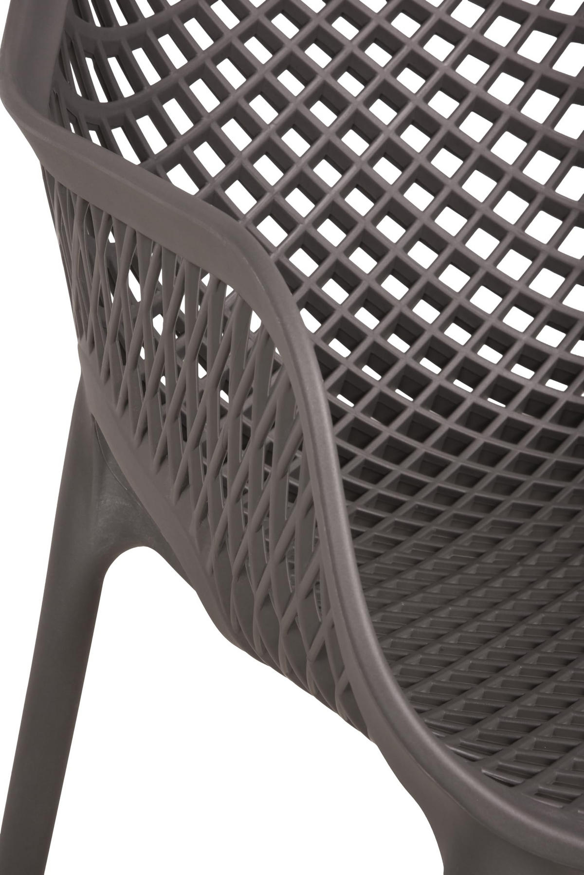 GARTENSTUHL 2er Set Nils Anthrazit Gartenstühle - Anthrazit, Kunststoff (53/80/60cm) - DELUKE