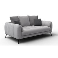 SOFA CALME 2,5-Sitzer, hellgrau und dunkelgrau - Hellgrau, Holz/Textil (199/92/108cm) - Courtois Laville