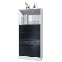 KOMMODE Pino Fronten in Schwarz Hochglanz - Schwarz Hochglanz, Holzwerkstoff (56/125/36cm) - Vladon