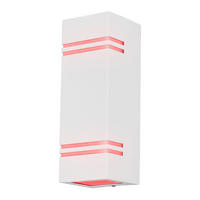 RGB LED AUSSEN-WANDLEUCHTE Aluminium Weiß - Weiß, Metall (8.7/25/8.5cm)