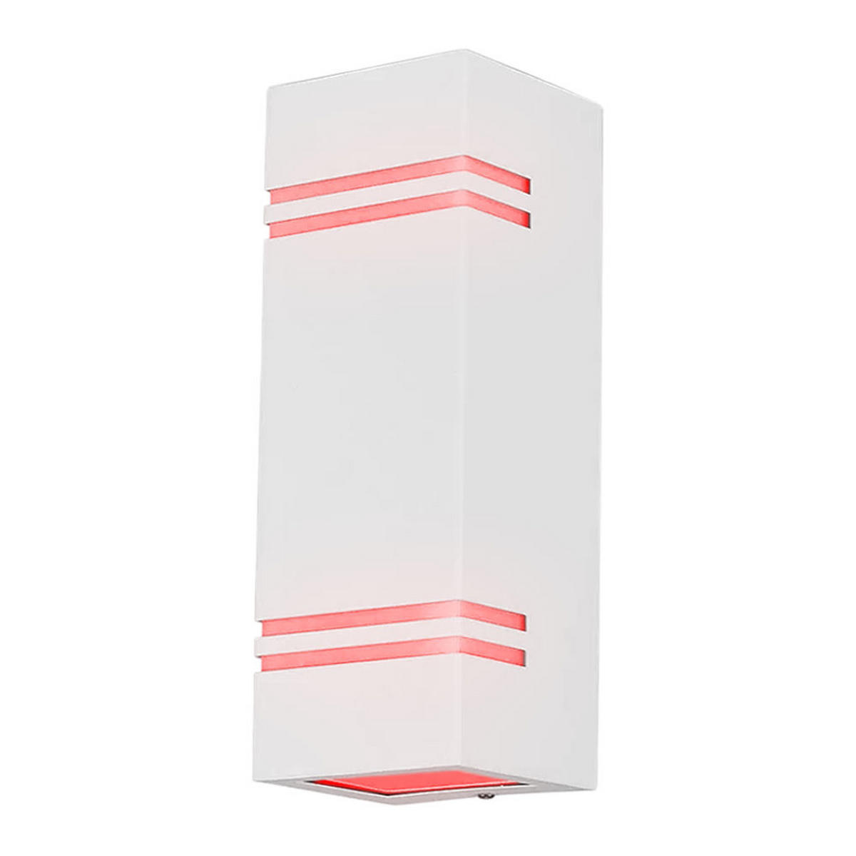 RGB LED AUSSEN-WANDLEUCHTE Aluminium Weiß - Weiß, Metall (8.7/25/8.5cm)