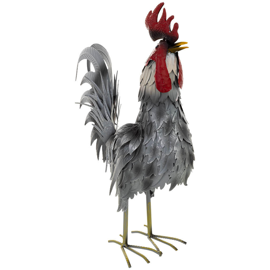 Wanderlust Hahnfigur Grau 41x54x16 cm