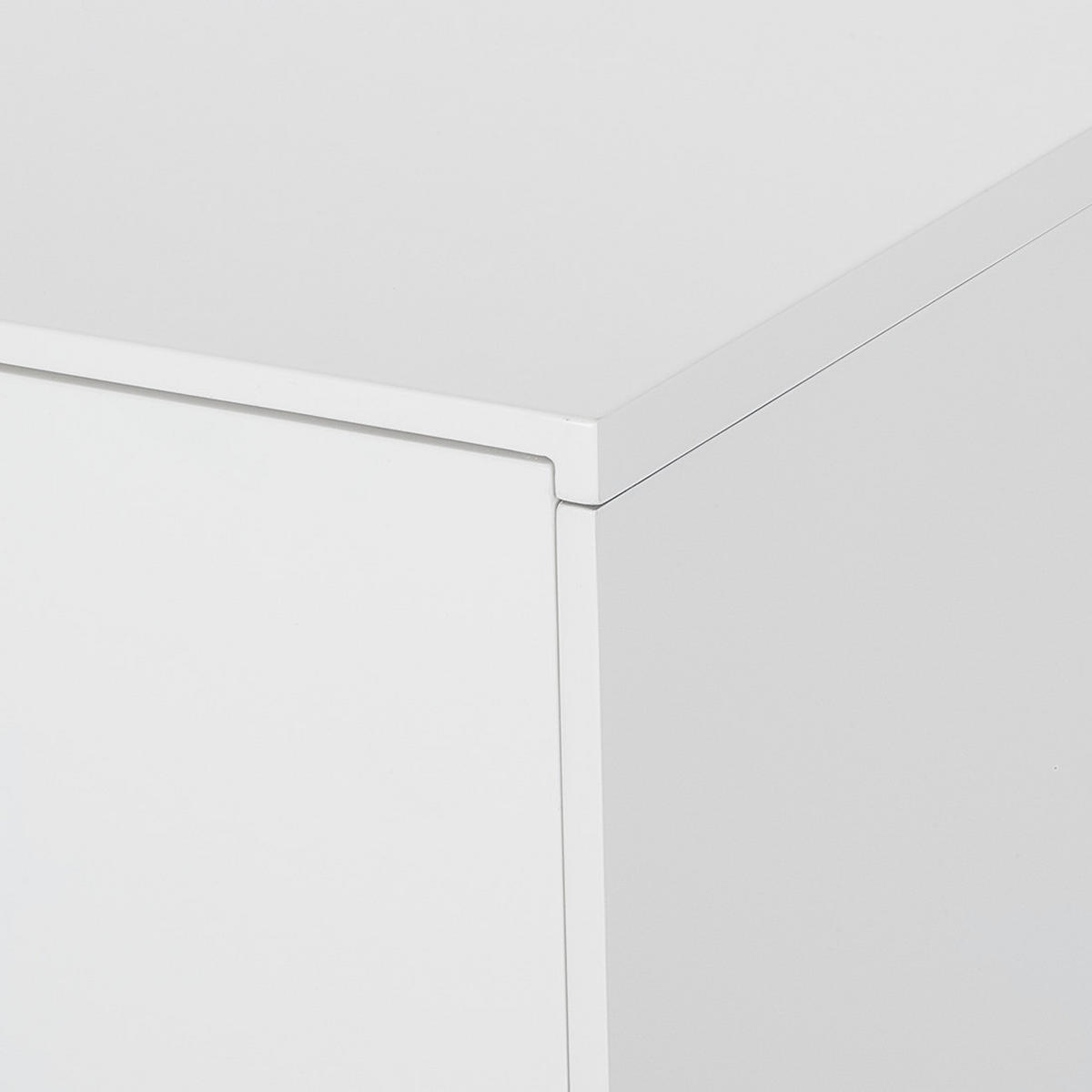 SIDEBOARD - Breite 160 cm - Eichefarben/Weiß, Holzwerkstoff (160/90/40cm) - home24