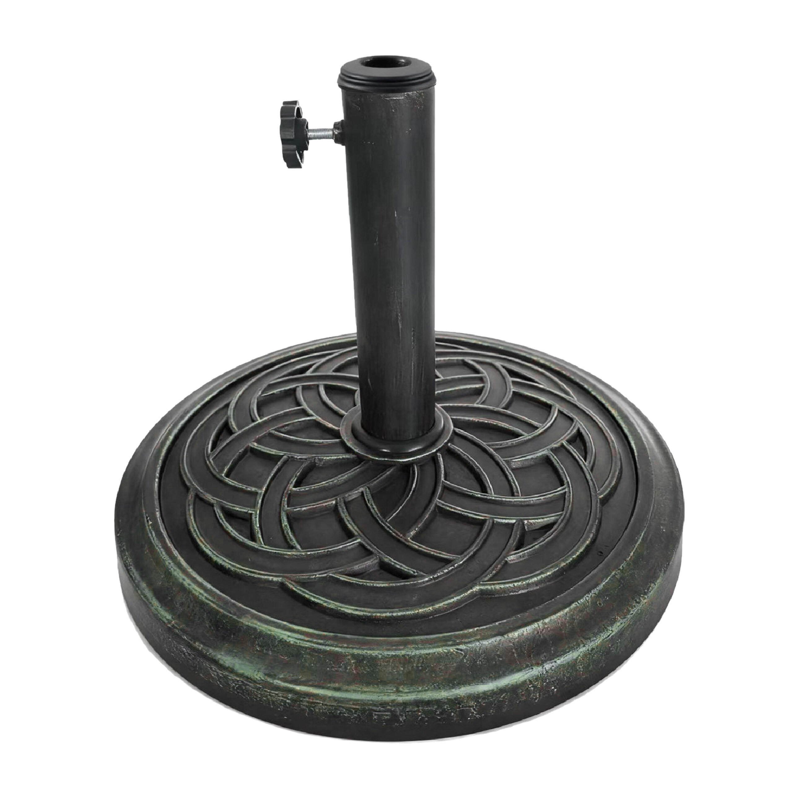 SCHIRMSTÄNDER - Schwarz, Kunststoff/Metall (45/45cm) - Relaxdays