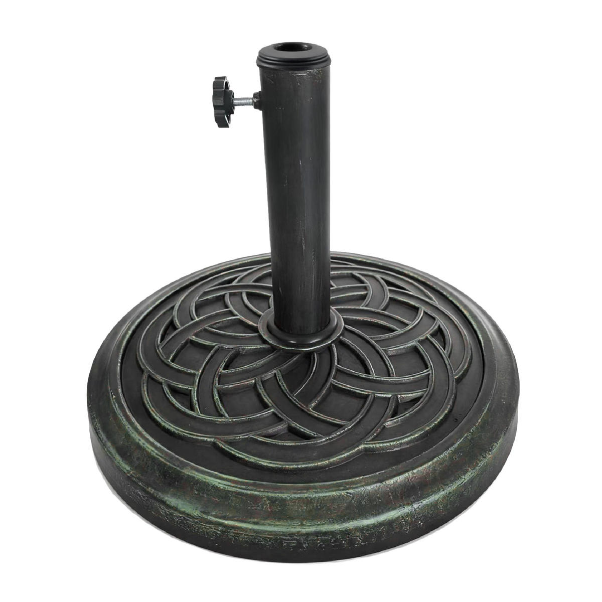 SCHIRMSTÄNDER - Schwarz, Kunststoff/Metall (45/45cm) - Relaxdays