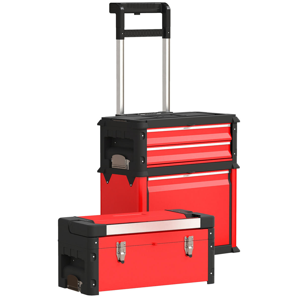 WERKZEUGKASTEN-SET DE-18493 Rot - Rot, Metall (32/72/52cm) - ComfortXL