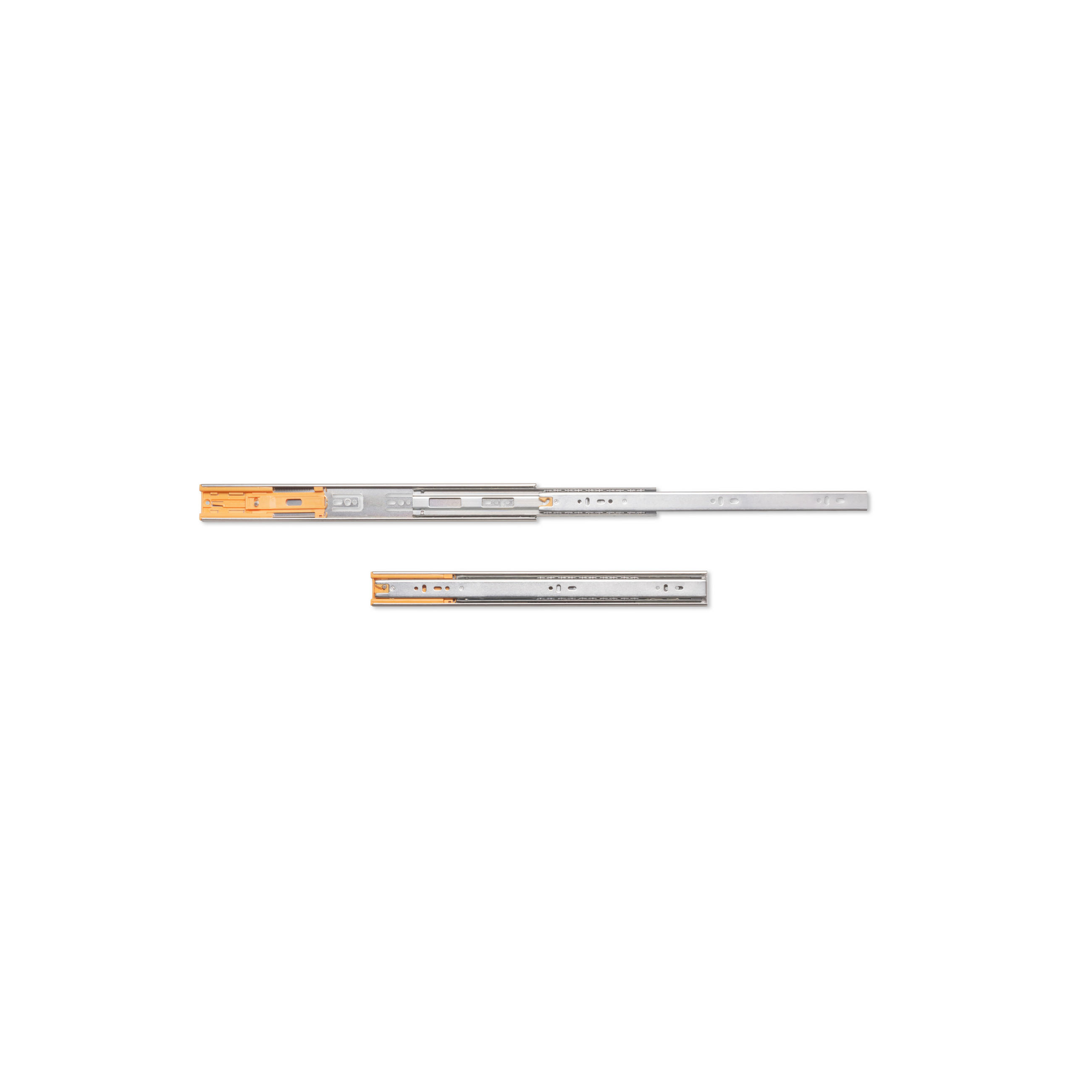 KORPUSSCHIENEEN Kugelgelagerter für Schubladen mit Vollauszug, mit Schließautomatik, Höhe 45mm, Länge 400mm, Stahl, Verzinkt - Zinkfarben, Metall (1.27/5/40cm) - EMUCA