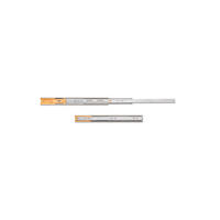 KORPUSSCHIENEEN Kugelgelagerter für Schubladen mit Vollauszug, mit Schließautomatik, Höhe 45mm, Länge 400mm, Stahl, Verzinkt - Zinkfarben, Metall (5.5/3/40cm) - EMUCA