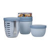 LUNCHPOT, FRUITPOT UND SNACKPOT Ellipse Nordic Blue 3er Set - Hellblau, Kunststoff (1/1/1cm) - Mepal