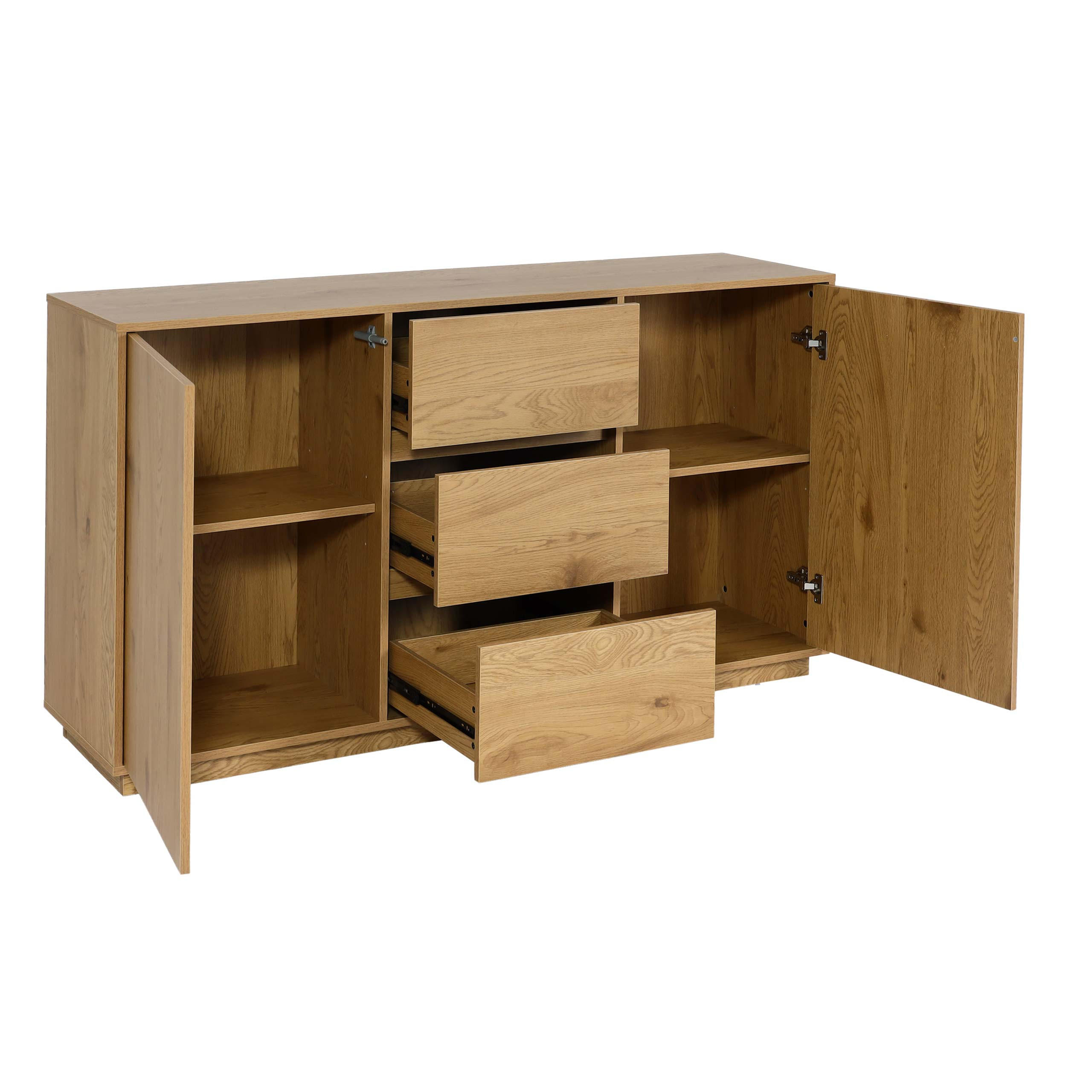 SIDEBOARD Eiche Dekor - Eichefarben, Holz (160/86/40cm) - MCW