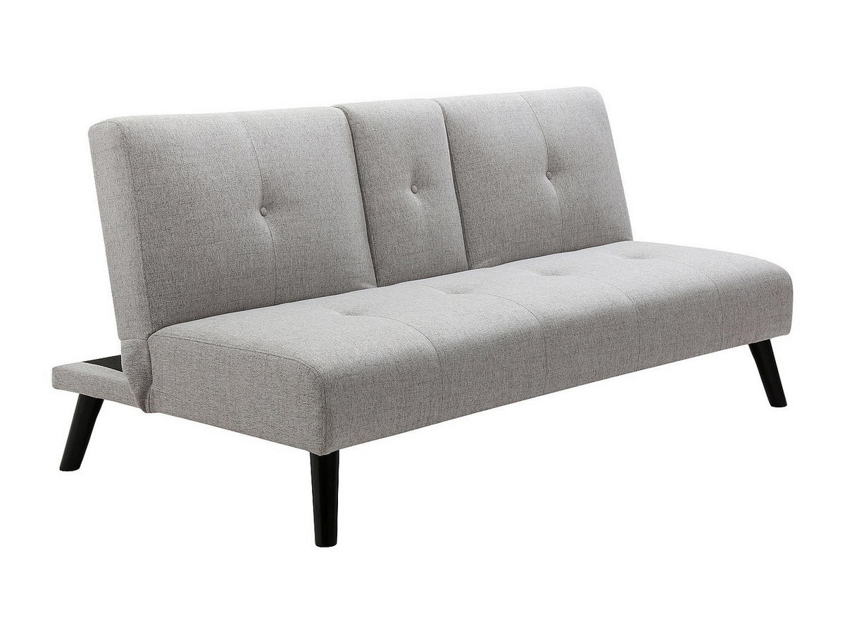 SCHLAFSOFA - 3 Personen - Stoff - Hellgrau - - Hellgrau, Textil (182/85/91cm) - Vente-Unique